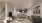 living room with couch and kitchen view