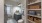 bathroom with built-in shelves